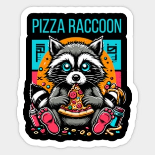 Pizza Raccoon Sticker